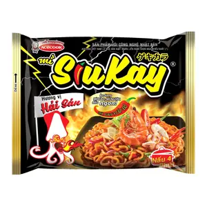 Mì Tôm Hương Vị Hải Sản Cay, SiuKay, Super Spicy Ramen, Seafood Flavour (128g) - ACECOOK